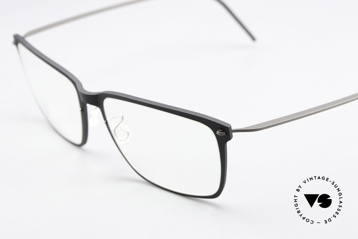 Lindberg 6505 NOW Mattschwarz & Dunkelgrau, Col. 10: schiefer-schwarze Front & dunkelgraue Bügel, Passend für Herren und Damen