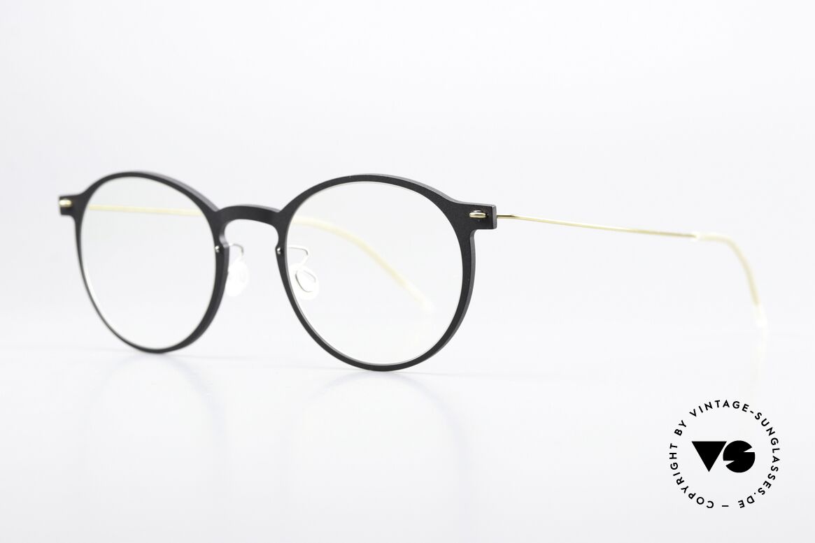 Lindberg 6541 NOW Mattschwarz Und Mattgold, Col GT: mattschwarze Front mit mattgoldenen Bügeln, Passend für Herren und Damen