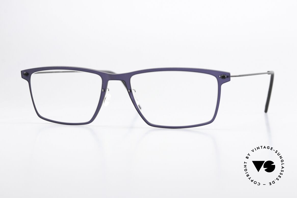 Lindberg 6544 NOW Dunkelviolett Und Grau, eckige Lindberg Brille aus der NOW bzw. N.O.W. Serie, Passend für Herren und Damen