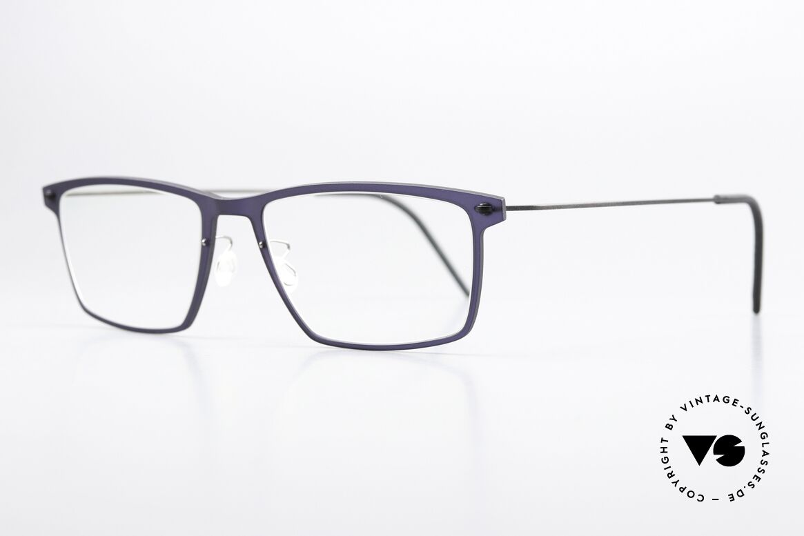 Lindberg 6544 NOW Dunkelviolett Und Grau, sehr hochwertiges Compositematerial mit Titanbügeln, Passend für Herren und Damen