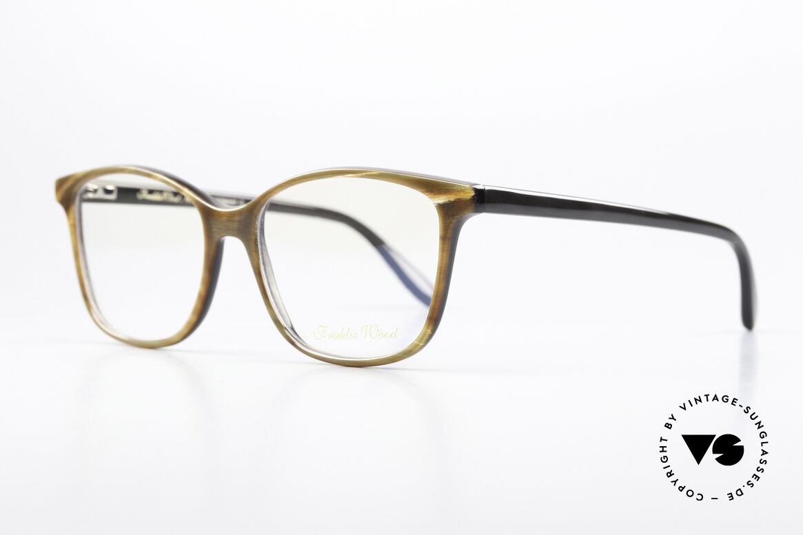 Freddie Wood CL1 Elegante Büffelhorn Brille, eine Kostbarkeit Rarität aus München für Damen, Passend für Damen