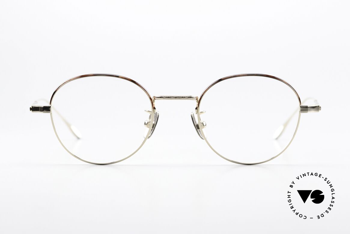 USh by Yuichi Toyama Michele High-End Pantobrille Titan, federleichte Designer-Brille aus ß-Titanium; 46/21, Passend für Herren und Damen