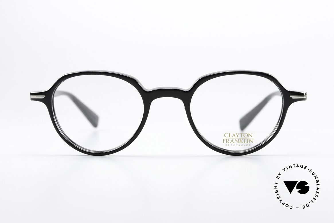 Clayton Franklin 759 Schwarze Brille Aus Japan, u.a. benannt nach dem Erfinder der Bifokalbrille, Passend für Herren und Damen