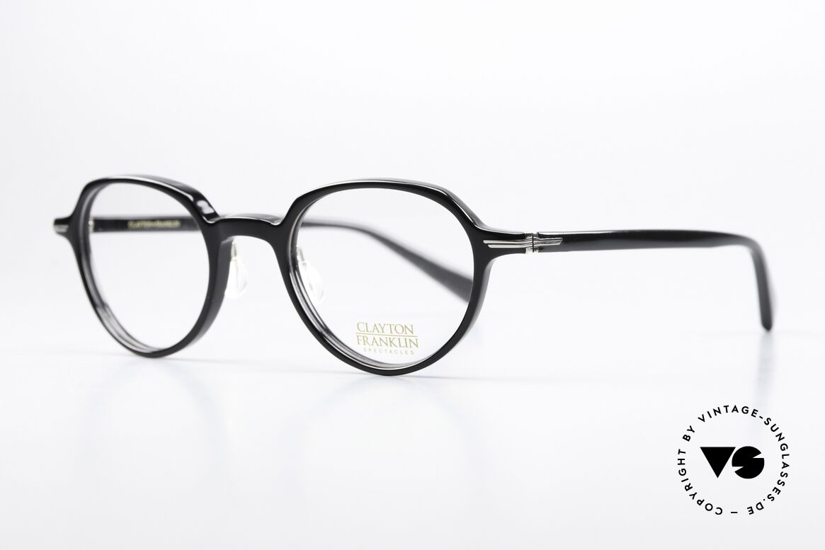 Clayton Franklin 759 Schwarze Brille Aus Japan, Benjamin Franklin (Gründervater United States), Passend für Herren und Damen