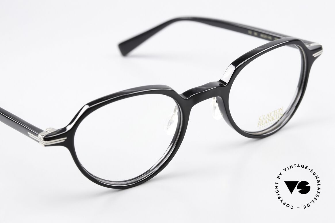 Clayton Franklin 759 Schwarze Brille Aus Japan, Design Ästhetik mit japanischer Handwerkskunst, Passend für Herren und Damen