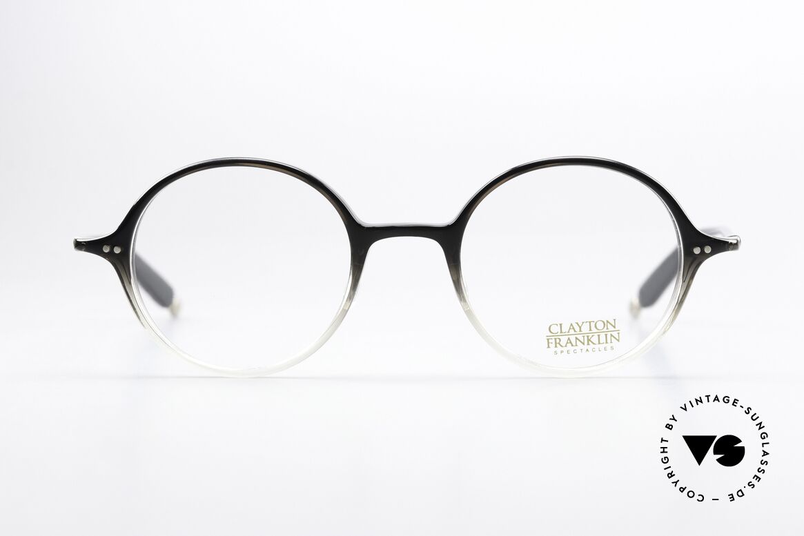 Clayton Franklin 735 Runde Brille Made In Japan, Clayton Franklin Spectacles, 735, Gr. 46-21, 145, Passend für Herren und Damen