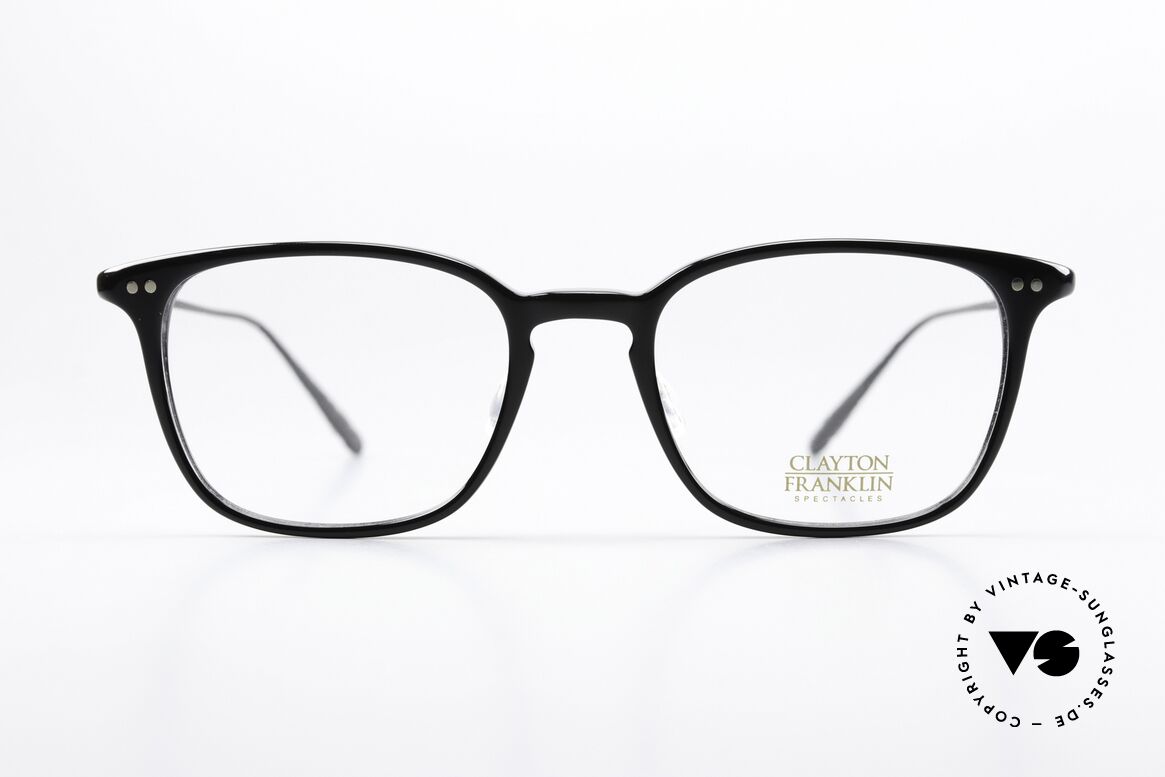 Clayton Franklin 764 Eckige Brille Made In Japan, u.a. benannt nach dem Erfinder der Bifokalbrille, Passend für Herren und Damen
