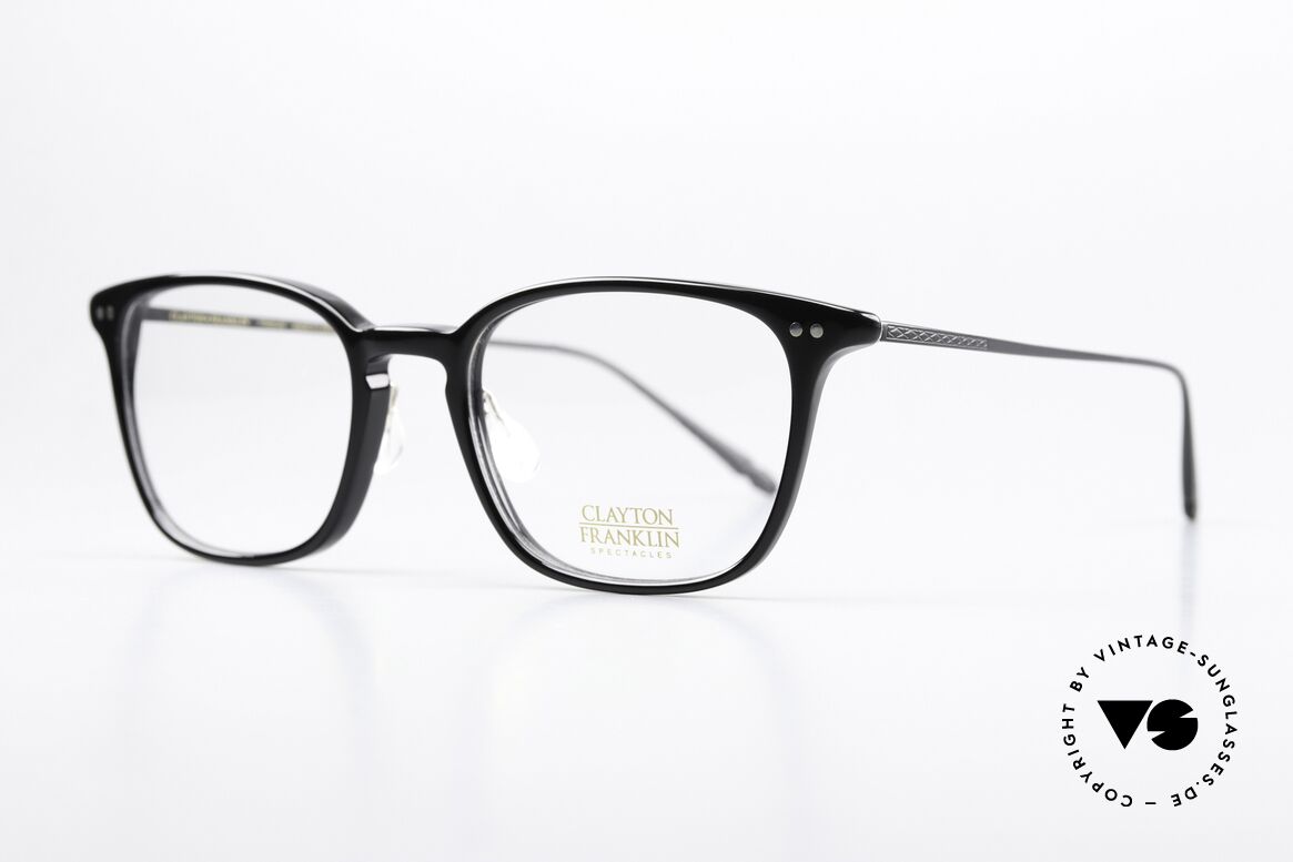 Clayton Franklin 764 Eckige Brille Made In Japan, Benjamin Franklin (Gründervater United States), Passend für Herren und Damen