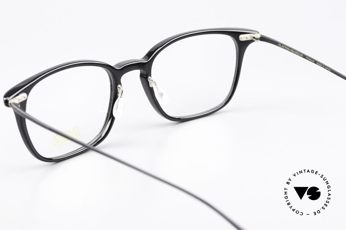 Clayton Franklin 764 Eckige Brille Made In Japan, Größe: small, Passend für Herren und Damen