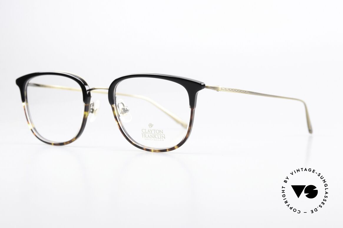 Clayton Franklin 615 Titan Brille Schwarz Havanna, Benjamin Franklin (Gründervater United States), Passend für Herren und Damen