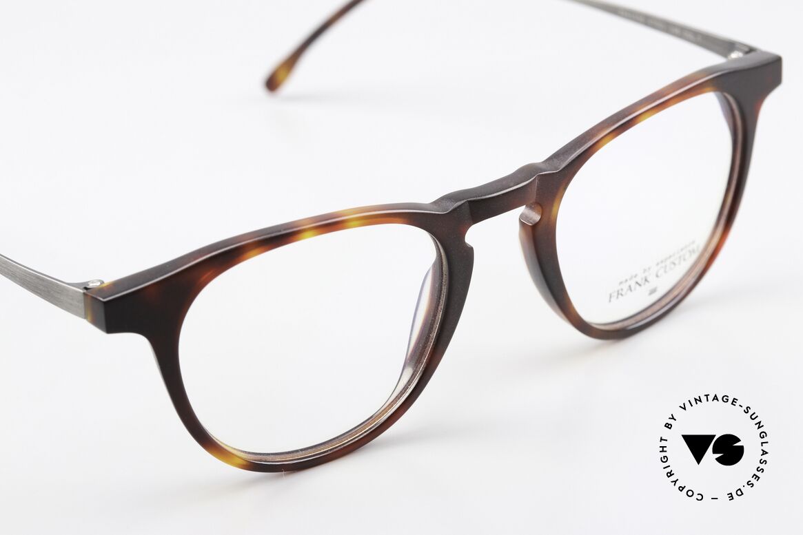 Frank Custom FA6105 Koreanische Pantobrille, Bügel aus ß-Titanium für höchsten Tragekomfort, Passend für Herren und Damen