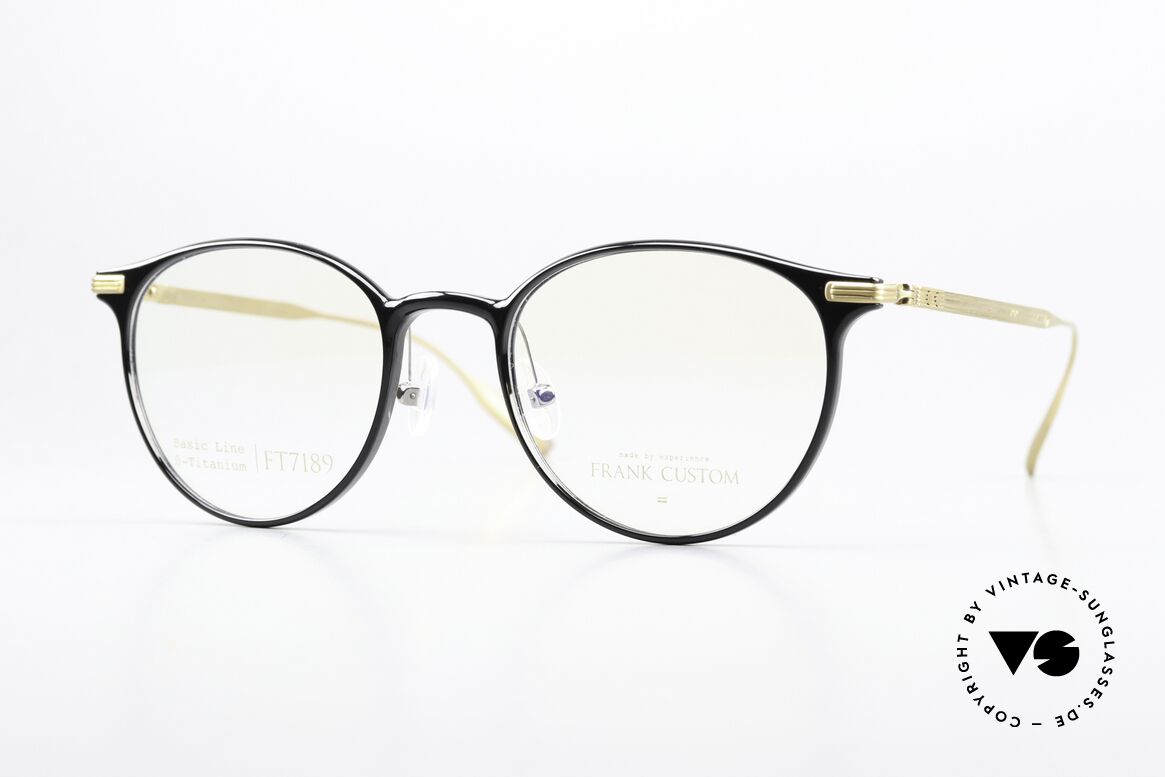 Frank Custom FT7189 Frauen Panto Brillenfassung, Frank Custom Eyewear, FT7189, Gr. 50-20, 142, Passend für Damen