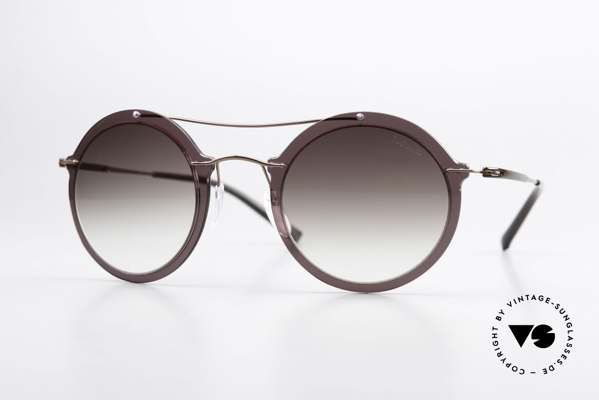 Silhouette 8705 Leichte Runde Sonnenbrille, Silhouette Sonnenbrille; Modell 8705, 75, 6040, Passend für Herren und Damen