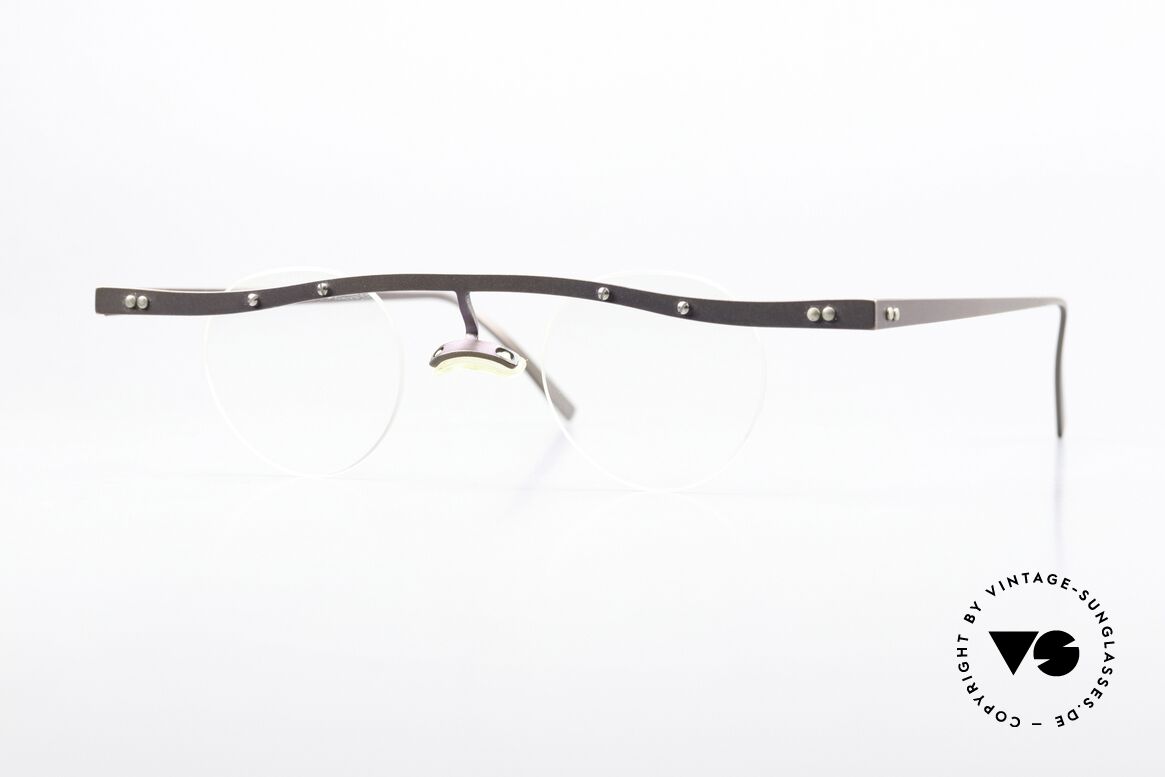 Theo Belgium Tita V 4 Titanium Modell von 1992, Theo Belgium: die eigenwilligste Brillenmarke, weltweit, Passend für Herren und Damen