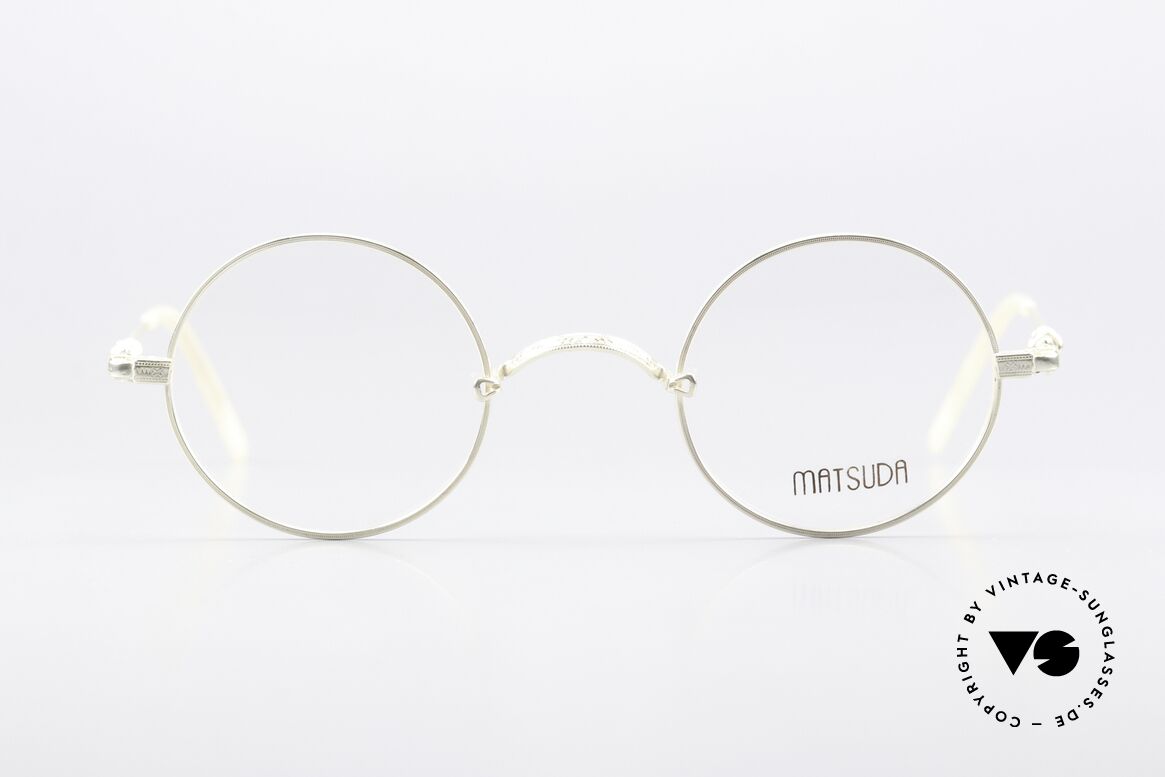 Matsuda 2869 Runde 90er Vintage Brille, MATSUDA: ein Synonym für aufwändige Handwerkskunst, Passend für Herren und Damen
