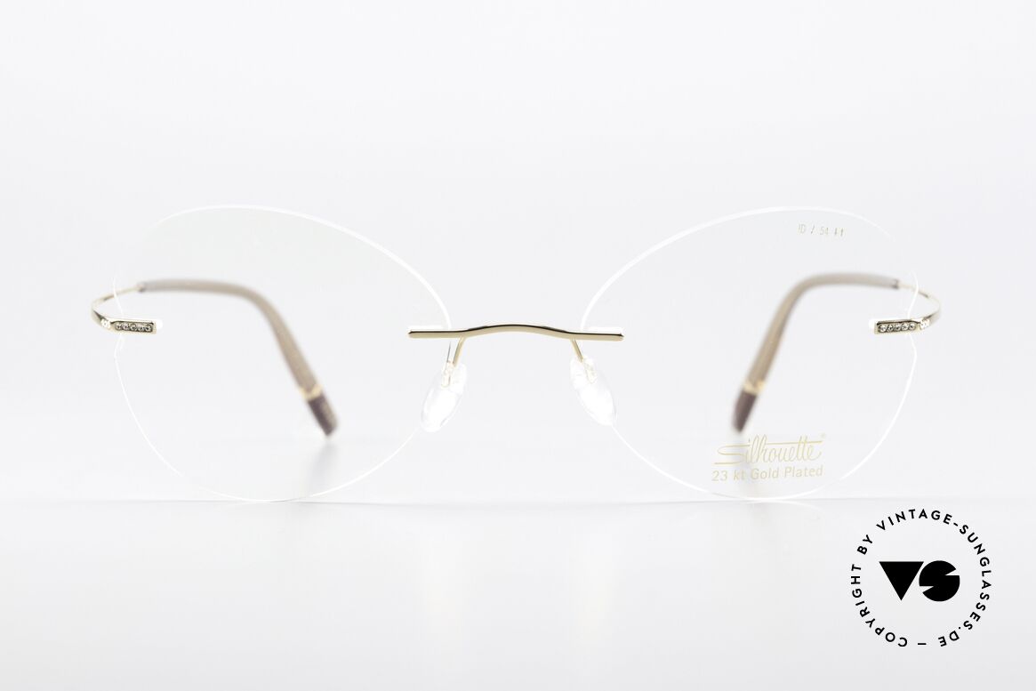 Silhouette 5538 23kt Gold Plated Edition, Silhouette 5538 ID 7520 Brille, Größe 54-17, 145, Passend für Damen