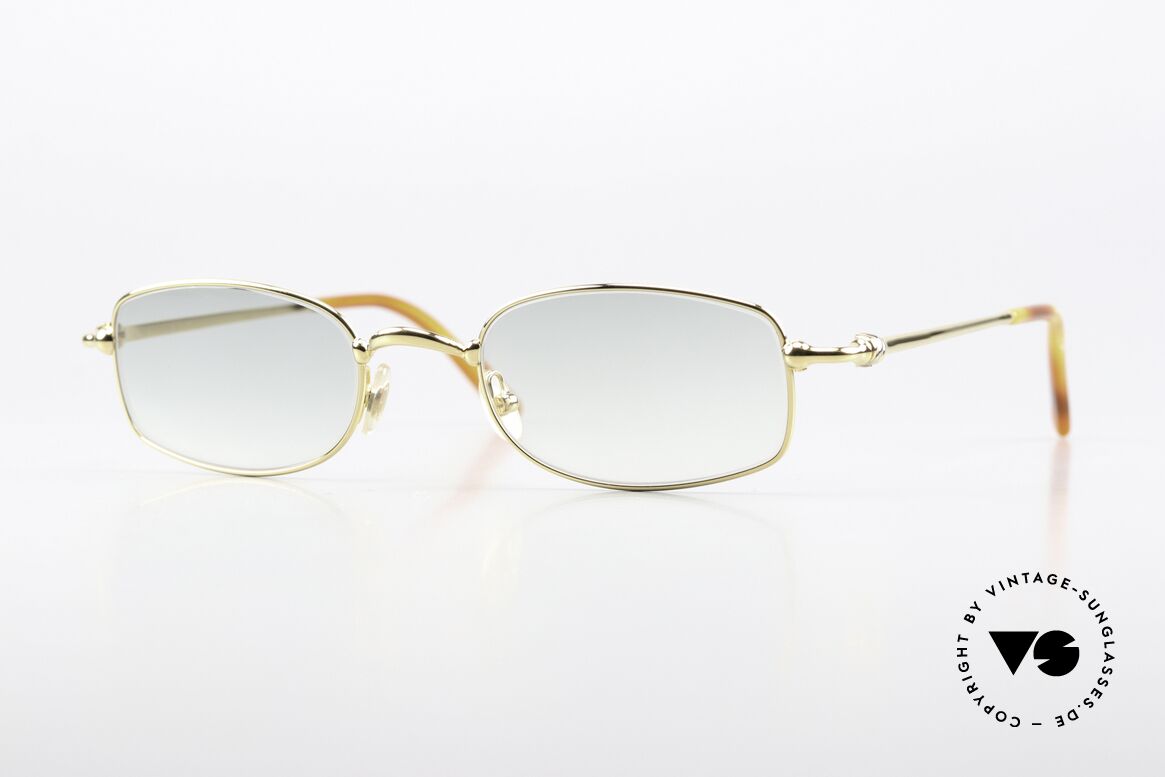 Cartier Sadir 22kt Thin Rim Collection, seltene Cartier vintage Brille; T8100586, 22kt vergoldet, Passend für Herren und Damen