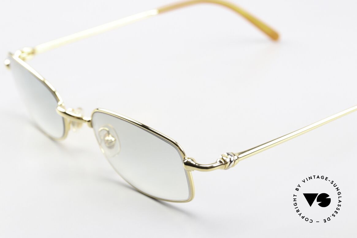 Cartier Sadir 22kt Thin Rim Collection, leichter Rahmen (angenehm zu tragen); in Größe 49°21, Passend für Herren und Damen