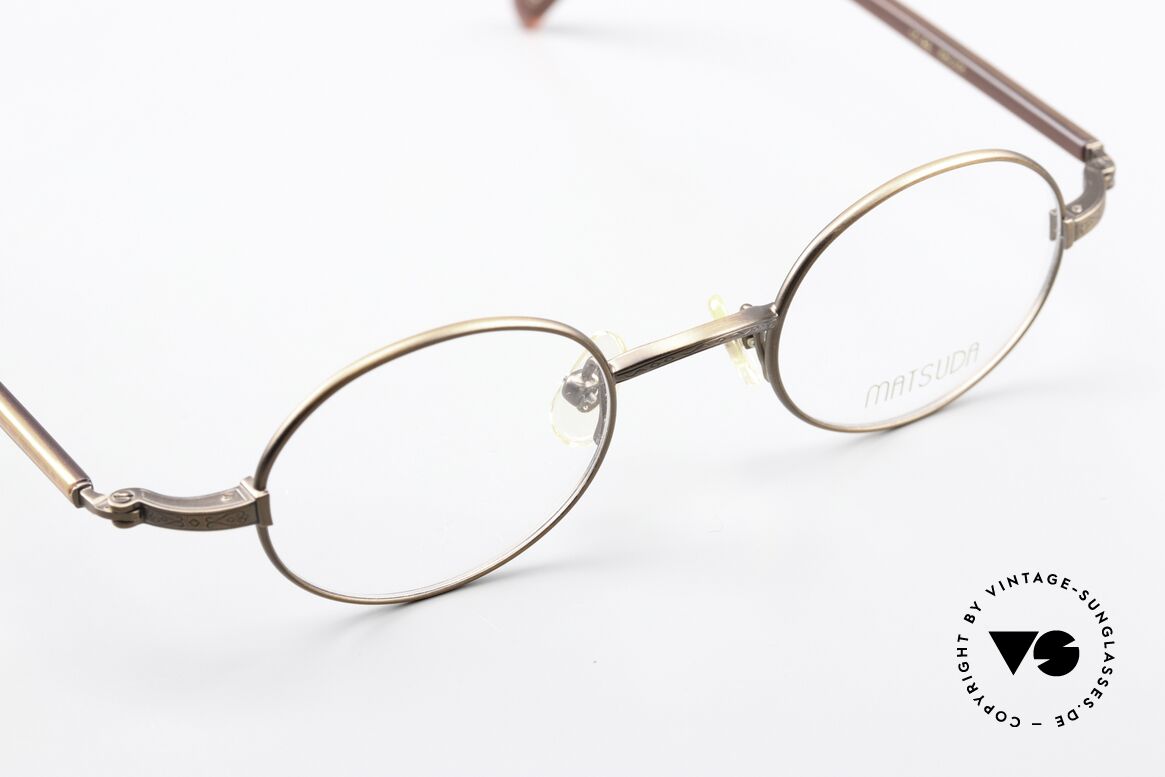Matsuda 10136 Oval Runde Vintage Brille, wahre Handwerkskunst (made in Japan), die Zeit kostet, Passend für Herren und Damen