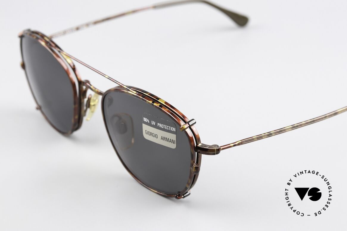 Giorgio Armani 169 Clip On 80er Vintage Brille, ungetragen (wie alle unsere 80er GA Brillenklassiker), Passend für Herren und Damen