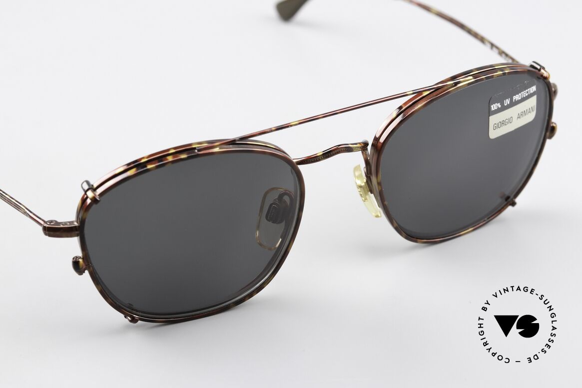 Giorgio Armani 169 Clip On 80er Vintage Brille, keine aktuelle Kollektion, sondern alte Originalware!, Passend für Herren und Damen