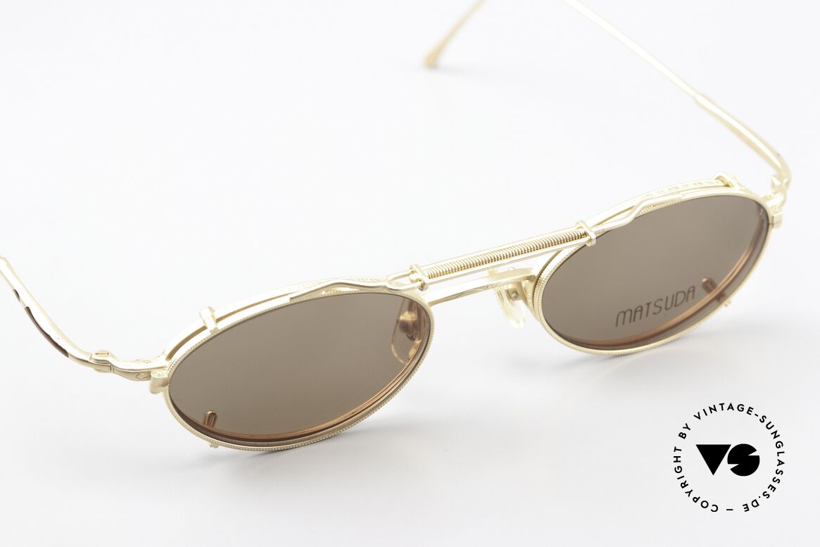 Matsuda 10139 Clip On Vintage Brille 90er, wahre Handwerkskunst (made in Japan), die Zeit kostet, Passend für Herren und Damen