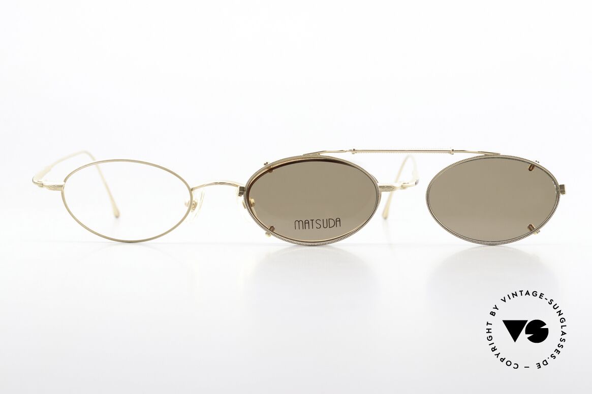 Matsuda 10139 Clip On Vintage Brille 90er, Größe: medium, Passend für Herren und Damen
