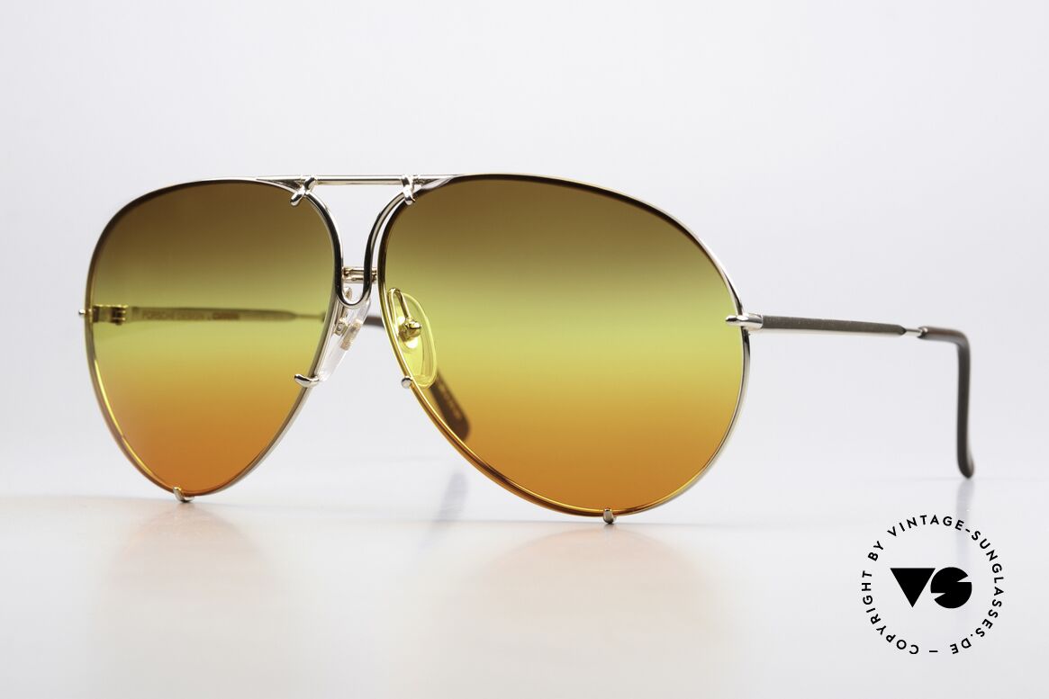 Porsche 5621 Unikat Braun Gelb Orange, Porsche Design by Carrera Sonnenbrille; der Klassiker, Passend für Herren