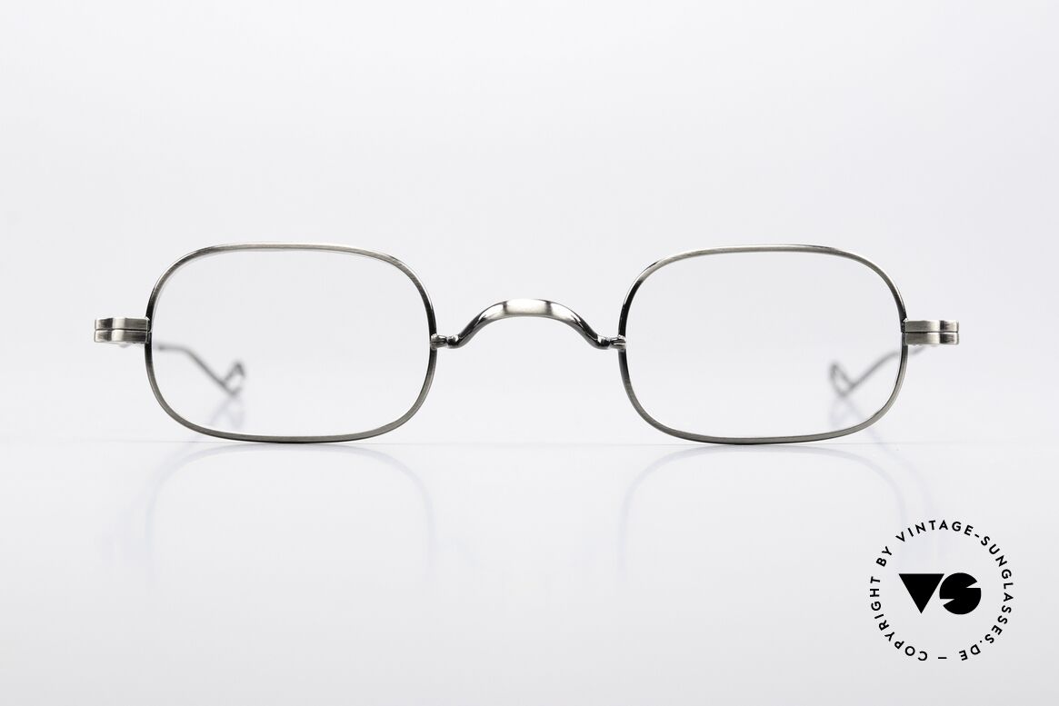 Lunor II 00 Metallfassung Antik Silber, rare, alte Lunor Brille; klassisch zeitloses Design!, Passend für Herren und Damen