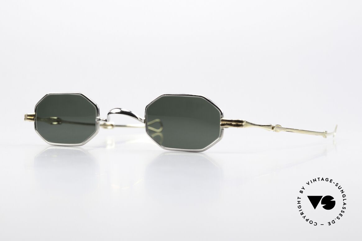 Lunor I 01 Telescopic Bicolor Platin & Vergoldet, alte Lunor Sonnenbrille, Modell I-01 aus den 90ern, Passend für Herren und Damen