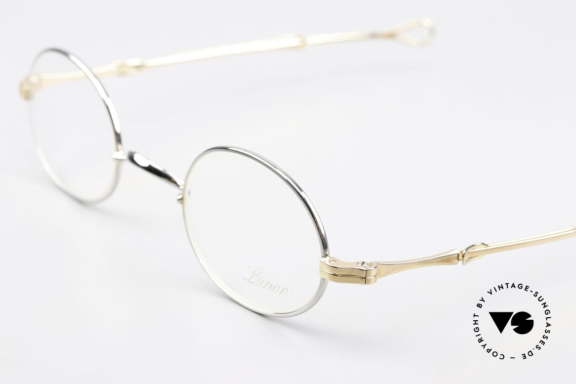 Lunor I 10 Telescopic Platin Plattiert & Rosé Gold, ovales Modell "I 10", Gr. 43/25, mit Teleskopbügeln, Passend für Herren und Damen