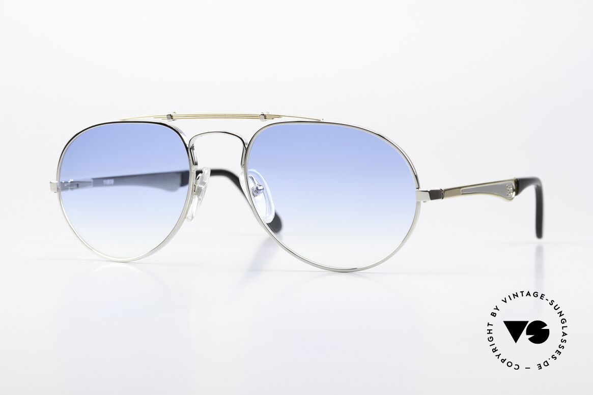 Bugatti 11809 Seltener Aviator Style 80er, rare VINTAGE Bugatti-Sonnenbrille in M Gr. 56/20, Passend für Herren