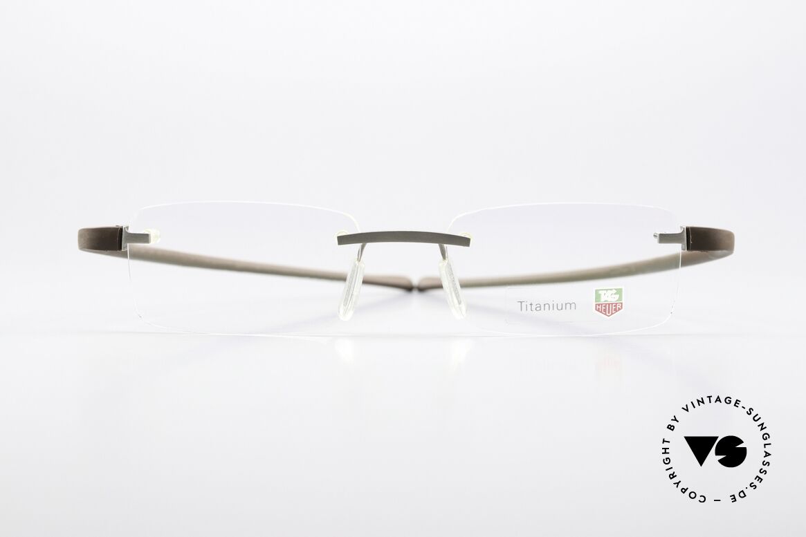 Tag Heuer 3110 Reflex Titan Luxusbrille Randlos, Tag Heuer Brille TH 3110, color 003, Gr. 50-16, Passend für Herren