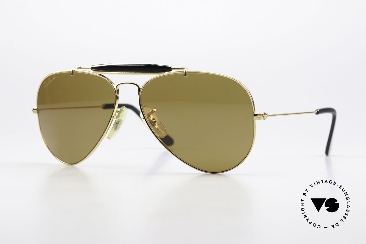 Ray Ban Outdoorsman Driving Chromax Gläser, 1980er USA Ray Ban Sonnenbrille in Größe 58/14, Passend für Herren und Damen