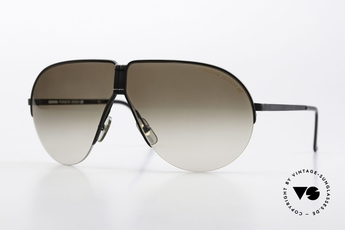 Porsche 5628 Geniale 80er Faltsonnenbrille, praktische 80er Jahre Faltsonnenbrille für Herren, Passend für Herren