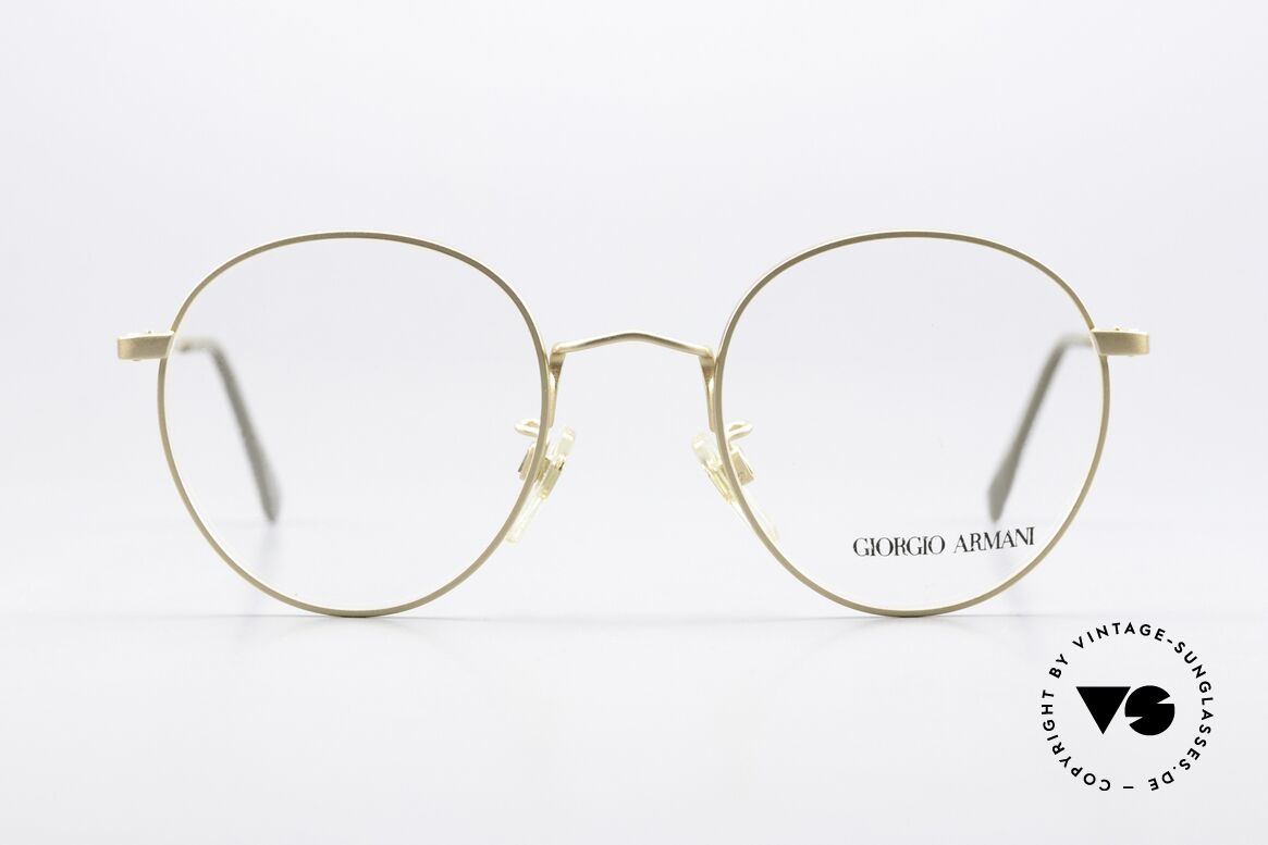 Giorgio Armani 201 Vintage Brille 90er Unisex, panto GIORGIO Armani vintage Designer-Fassung, Passend für Herren und Damen