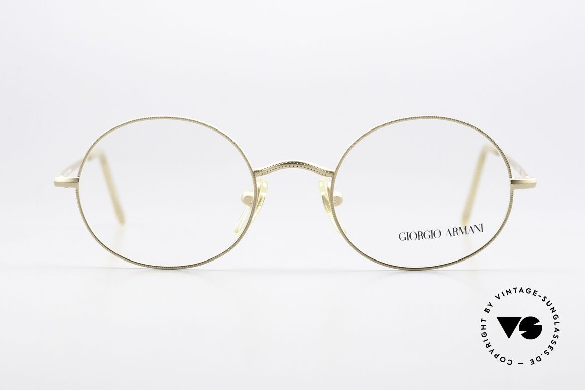 Giorgio Armani 134 Vintage Brille Zeitlos Rund, zeitlose GIORGIO Armani vintage Designer-Fassung, Passend für Herren und Damen