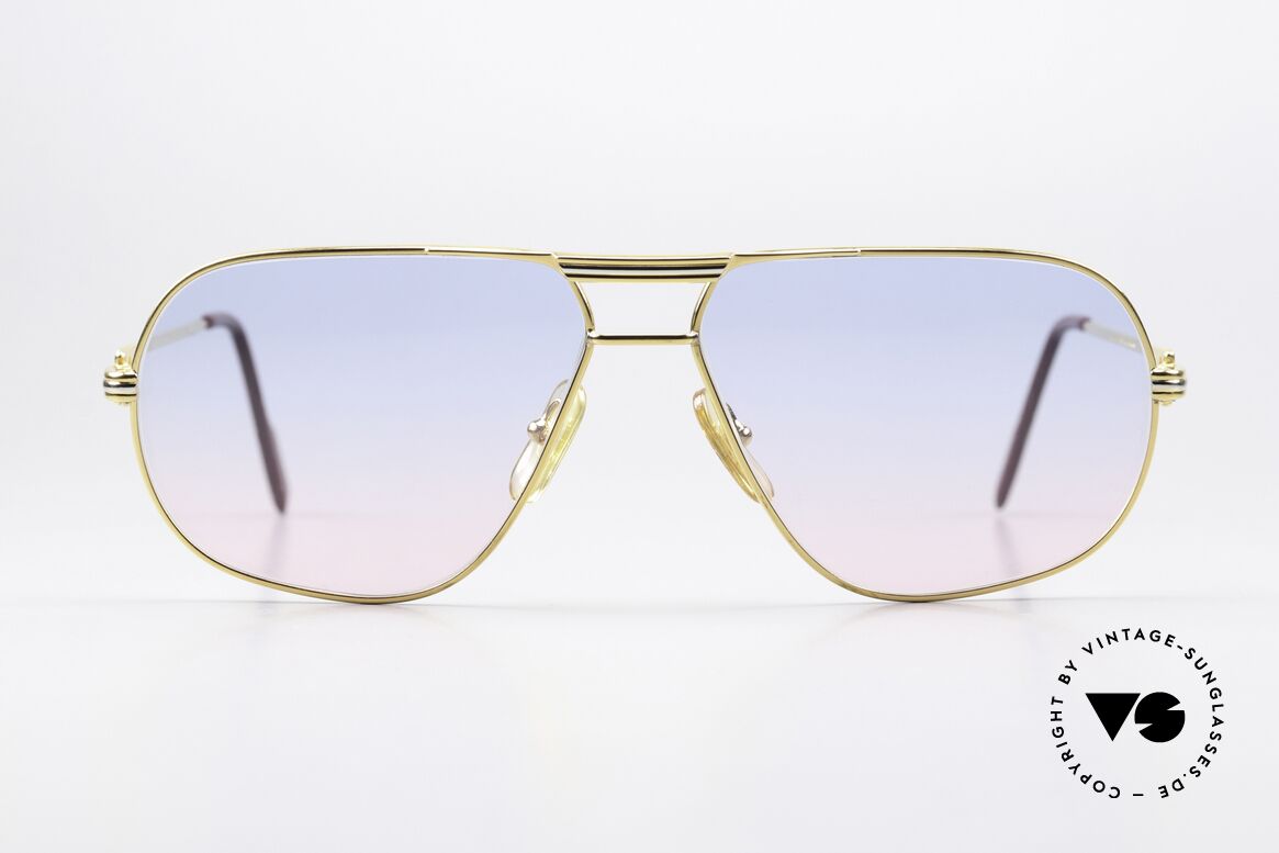 Cartier Tank - L Unique Baby-Blau Pink Gläser, kostbare und markante Herrenbrille in zeitlosem Design, Passend für Herren