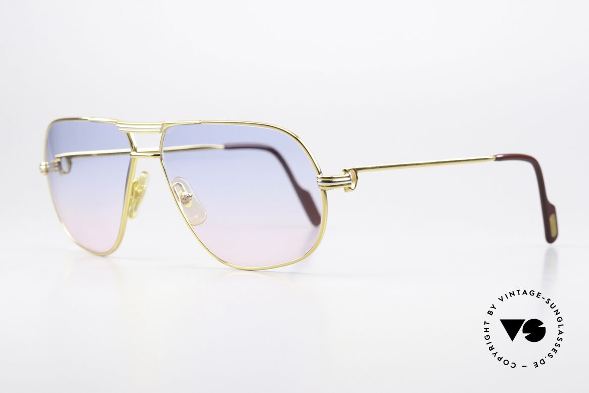 Cartier Tank - L Unique Baby-Blau Pink Gläser, Tank: Modell aus der alten 'Rimmed Serie' von CARTIER, Passend für Herren