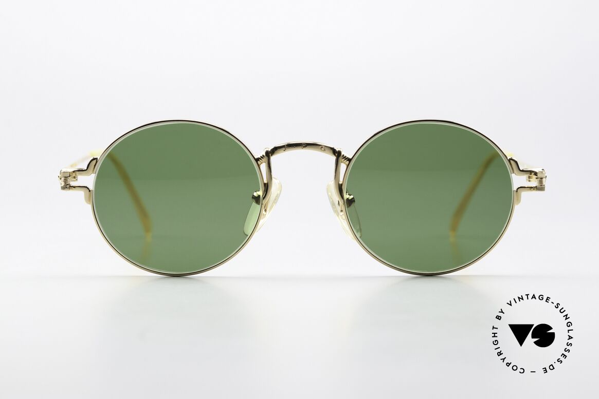 Jean Paul Gaultier 55-3171 Brille 22kt Vergoldet 1996, ein bisschen 'John Lennon Stil' - zeitloser Klassiker!, Passend für Herren und Damen