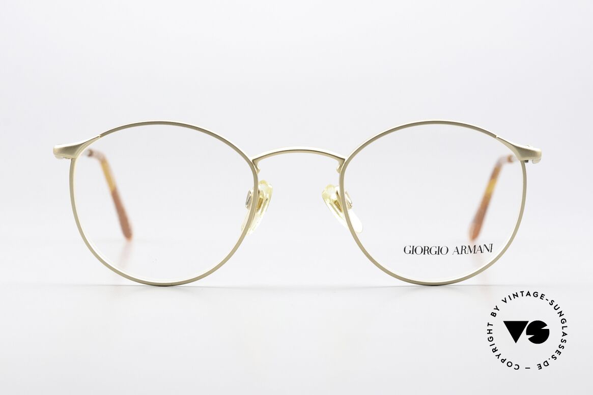 Giorgio Armani 132 90er Brille In Matt Gold, zeitlose Giorgio Armani Brillenfassung aus den 90ern, Passend für Herren