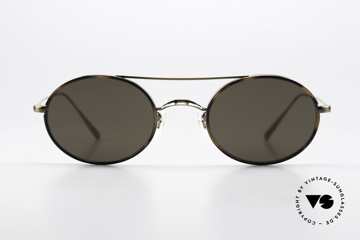 Oliver Peoples Shai Ovale Sonnenbrille Titanium, Oliver Peoples Sonnenbrille, Mod. Shai, Gr. 48/22, Passend für Herren