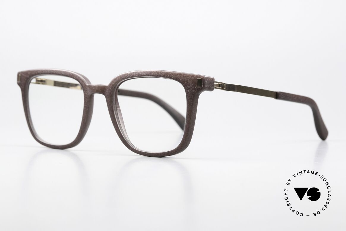 Mykita Mylon Barley 3D Druck Hybrid Unisex Brille, color code 307: Ebony Brown / Champagne Gold, Passend für Herren und Damen