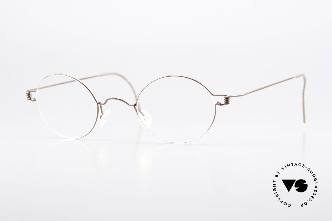 Lindberg Corona 42 Air Titan Rim Bronze Kupfer Fassung 90er, LINDBERG Air Titanium Rim Brille in Größe 42-24, 145, Passend für Herren und Damen