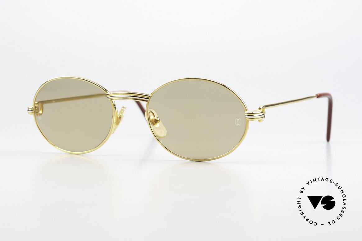 Cartier Saint Honore - M Luxus Sonnenbrille Von 1998, ovale vintage Cartier Sonnen-Brille von circa 1998, Passend für Herren und Damen