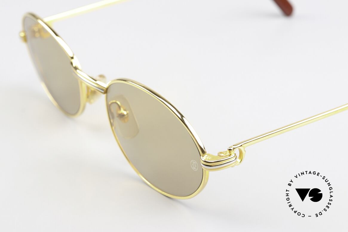 Cartier Saint Honore - M Luxus Sonnenbrille Von 1998, 22kt vergoldet & orig. Sonnengläser mit Cartier-Logo, Passend für Herren und Damen