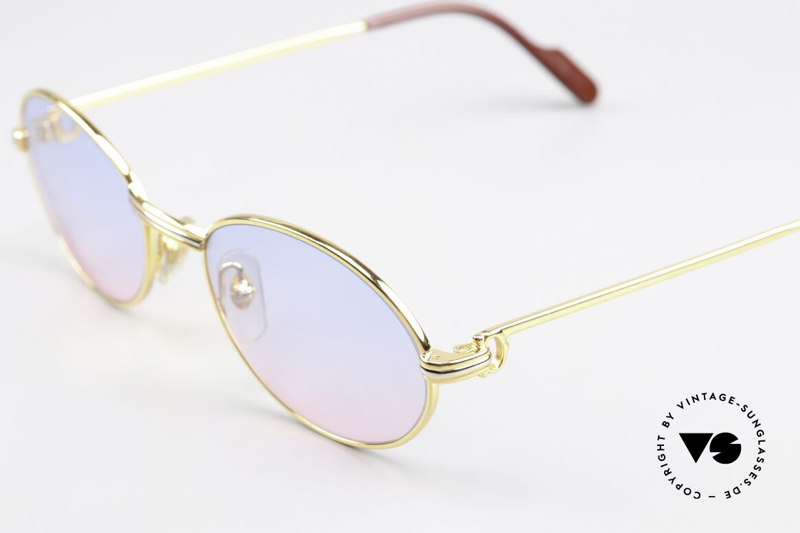 Cartier Saint Honore - M Sonnengläser Baby-Blau Pink, 22kt vergoldet mit neuen Gläser in babyblau & pink, Passend für Herren und Damen