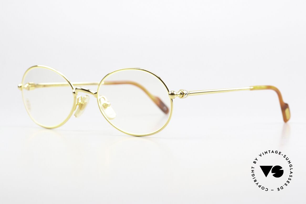 Cartier Saturne - M Vintage Brille Vergoldet 22kt, Saturn = römische Gottheit & Planet d. Sonnensystems, Passend für Herren und Damen