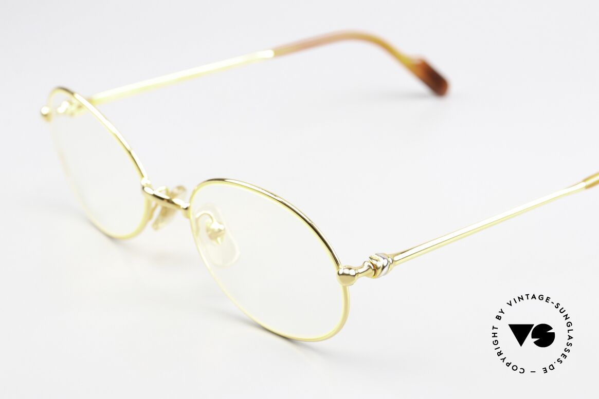 Cartier Saturne - M Vintage Brille Vergoldet 22kt, leichter Rahmen (angenehm zu tragen); M Größe 51°19, Passend für Herren und Damen