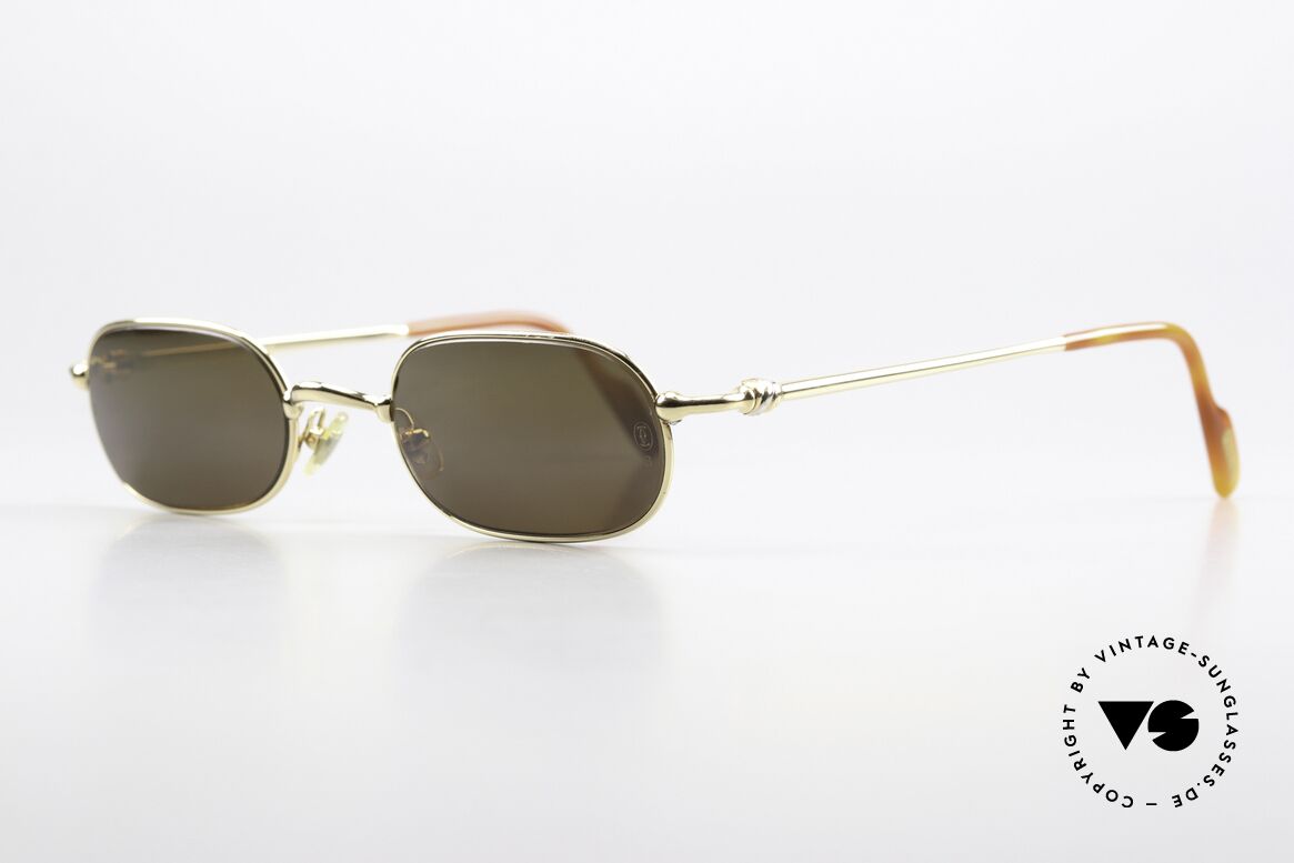 Cartier Orfy - S 90er Original Logo Gläser, leichter flexibler Rahmen für höchsten Tragekomfort, Passend für Herren und Damen